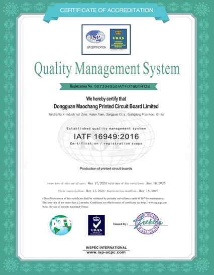 Système de management de la qualité IATF 16949 2016